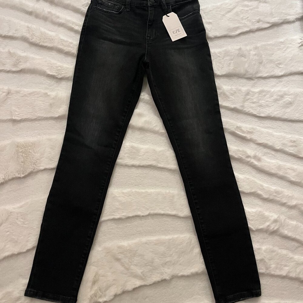 Current Elliot Black Mid-Rise Ankle Jeans Size 27